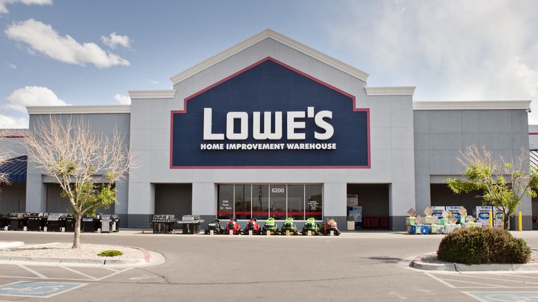A Lowe's storefront in the morning