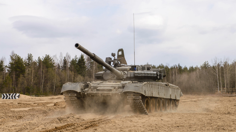 T-72 Tank During Training