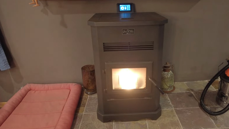 Grand Teton pellet stove in living room