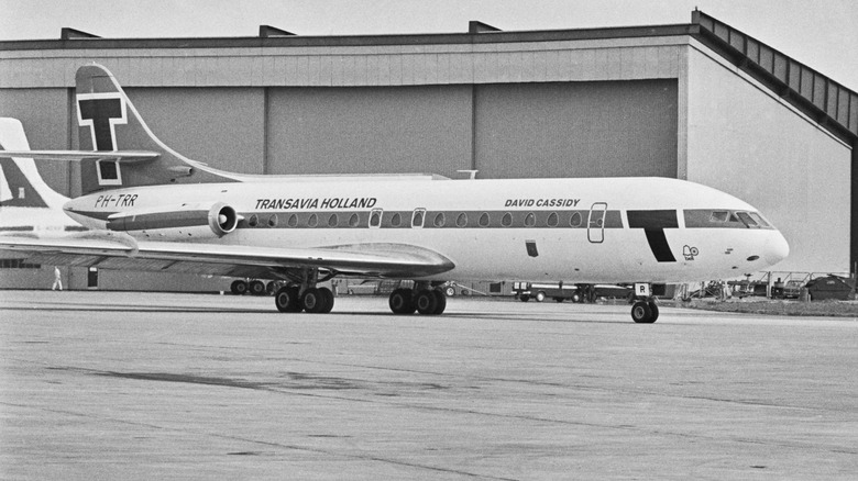 Sud Aviation Caravelle on airstrip