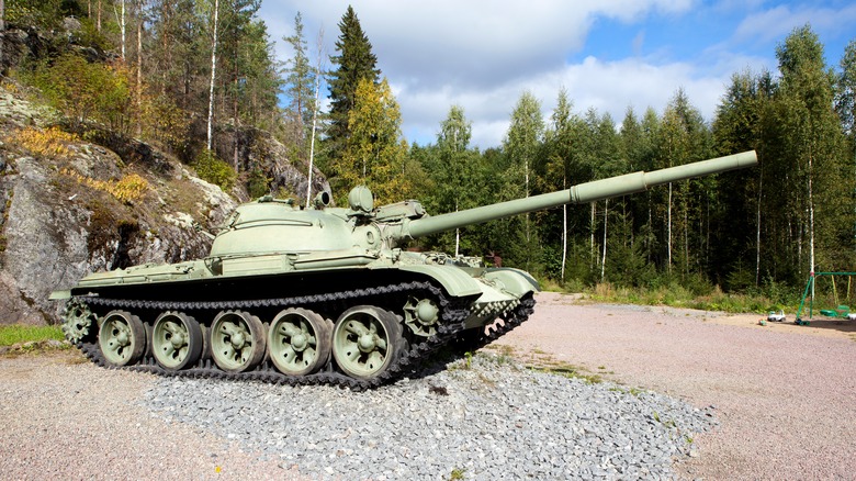 T-62 tank outdoors