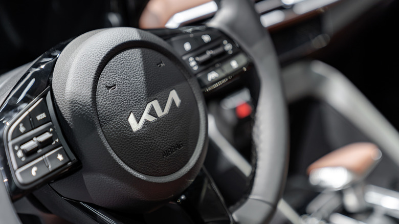 KIA logo steering wheel