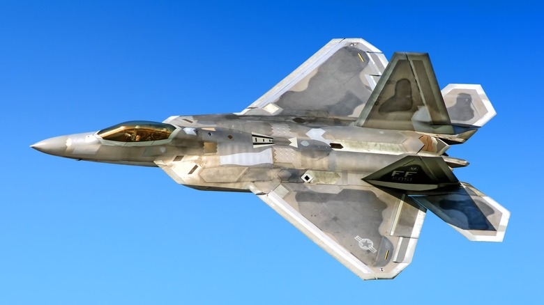 F-22 in the air