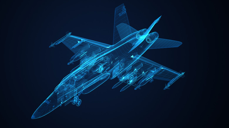 A 3d rendering of fighter jet