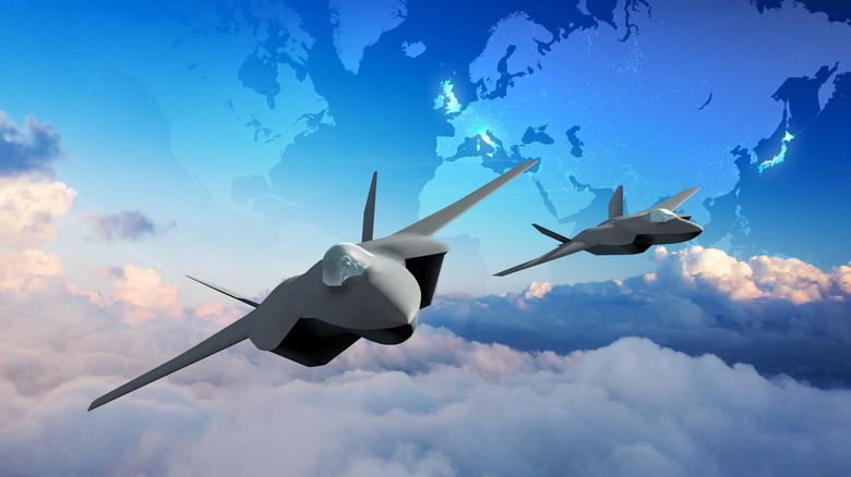 Tempest flying above map