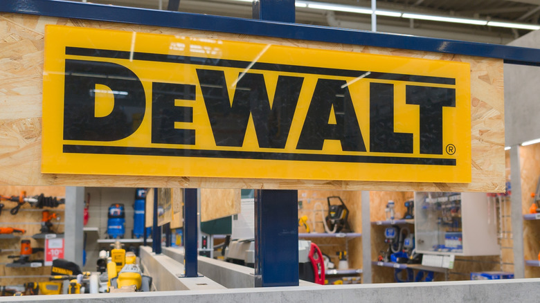 DeWalt logo brand and text sign