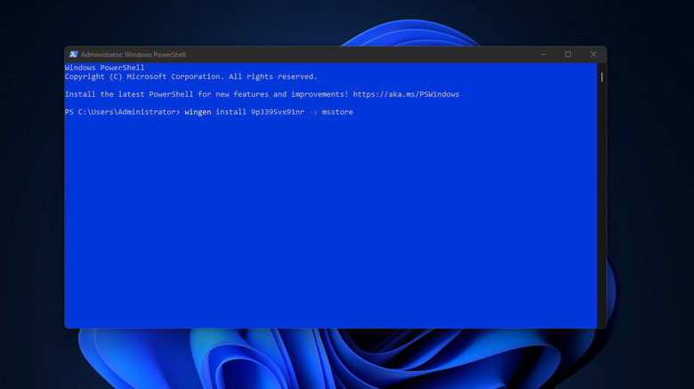 Windows Powershell terminal