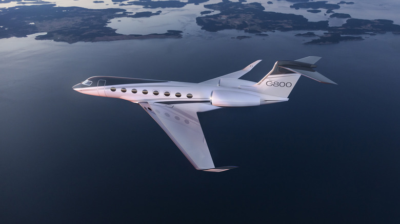 Gulfstream G800 rendered in the air