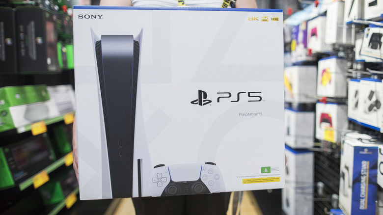 PS5 on sale in a store
