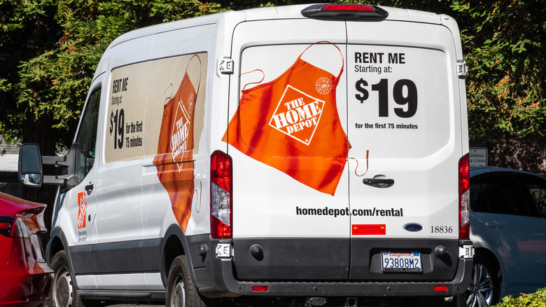 Home Depot rental van