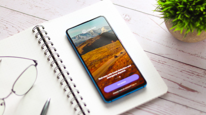 Life360 startup screen on phone