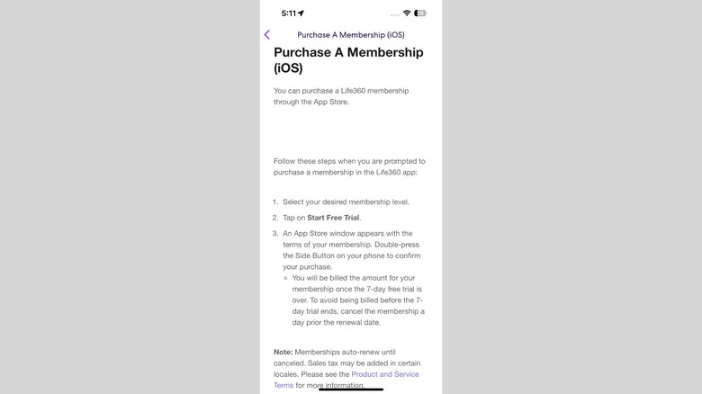 Purchase a Membership page