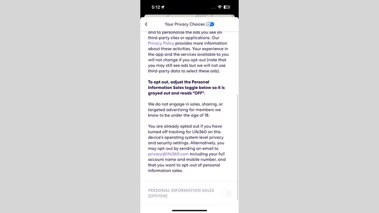 Your Privacy Choices page