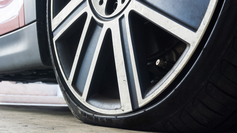 run-flat tire in action
