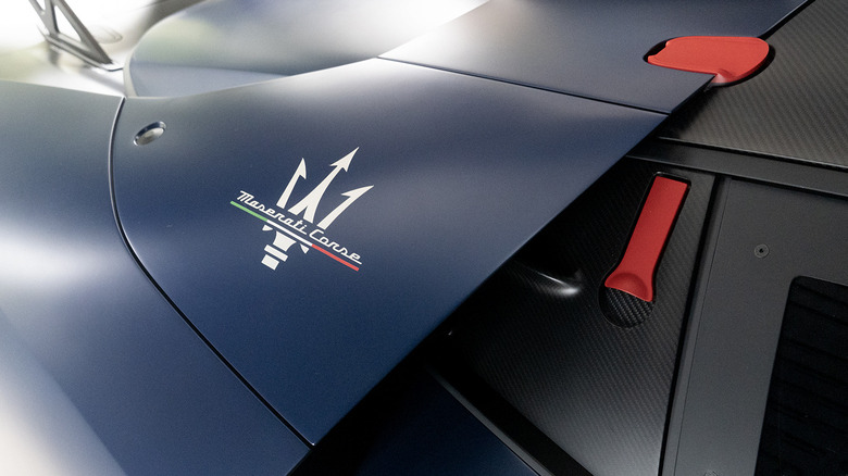 Maserati MCXtrema flying buttress with logo
