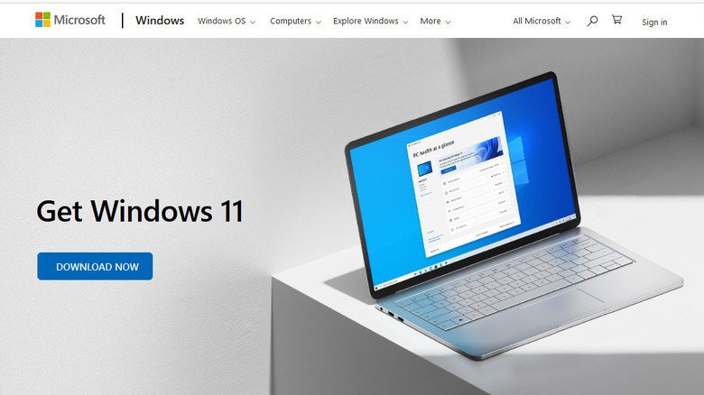 fake Windows site hosting malware