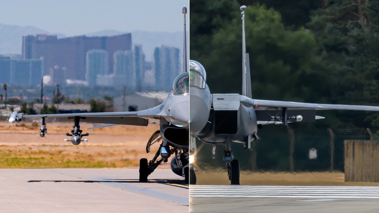 F-16 and F-15 fighters