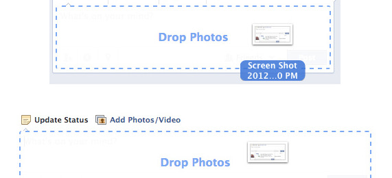 drag and drop facebook