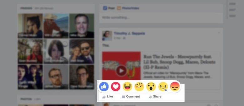 Facebook combines emoji with multi-option Likes for 'Reactions'