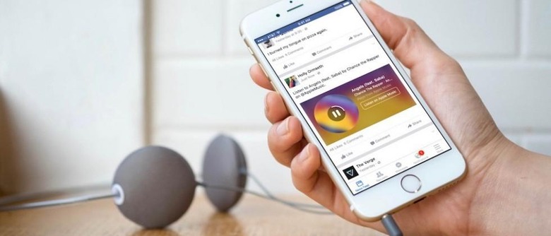 Facebook iOS app will play Spotify, Apple Music clips in News Feed