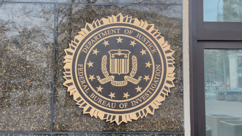 FBI logo on wall