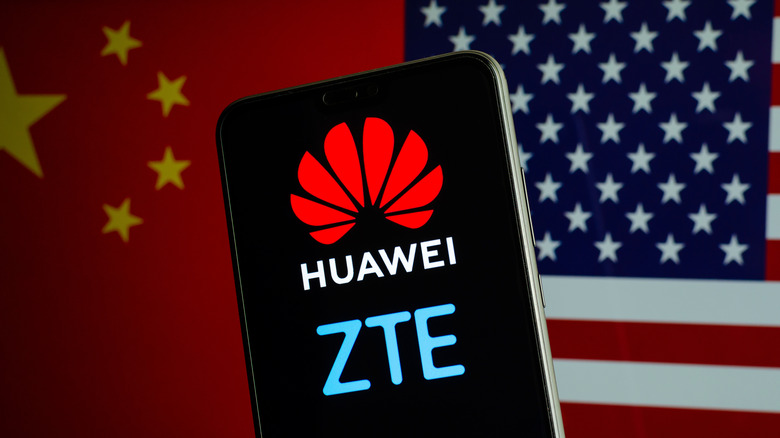 Huawei and ZTE logos