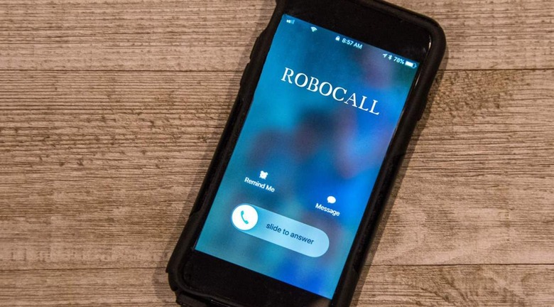 Phone call from a robocaller 