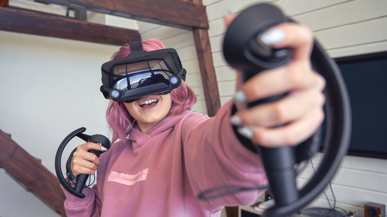 valve index headset in use