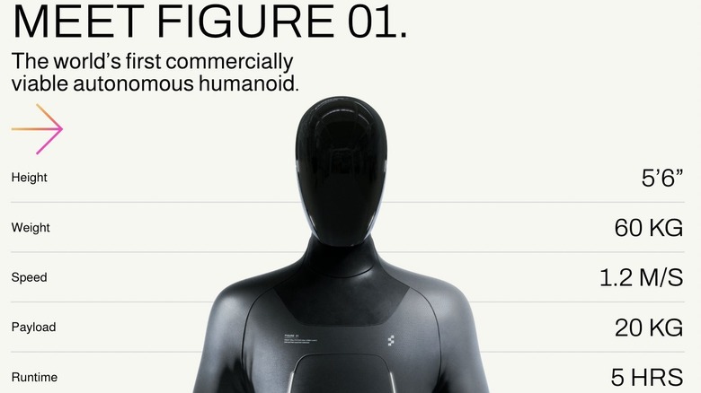 The Figure 01 robot's specs