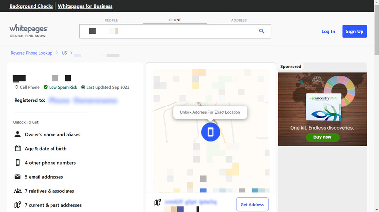 Whitepages phone number search
