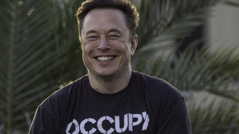 Elon Musk smiling