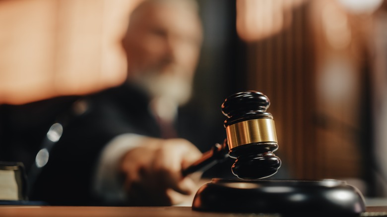 Judge with gavel