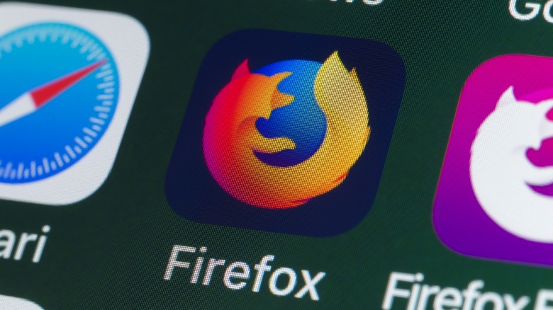 Firefox logo on Android phone
