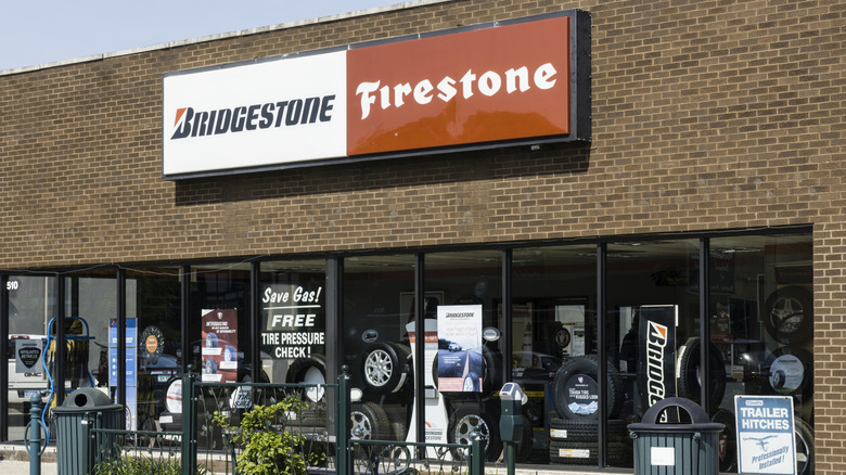 Bridgestone and Firestone store signage