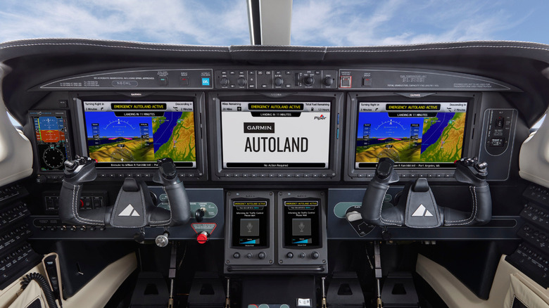 A shot of the Garmin Autoland system