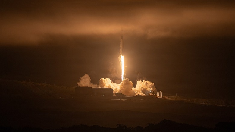 SpaceX Transporter 17 mission carrying three FireSat satellites lifting off