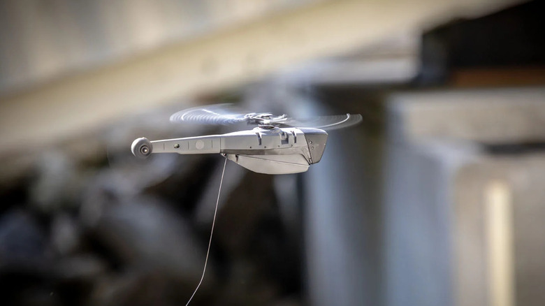 Black Hornet Microdrone Flying