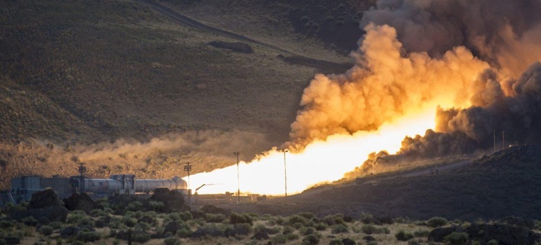 Booster Test for Space Launch System Rocket