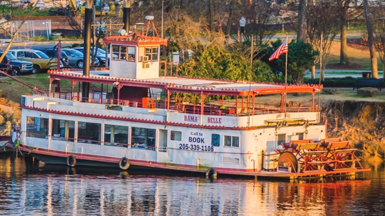 The Bama Belle Riverboat docked