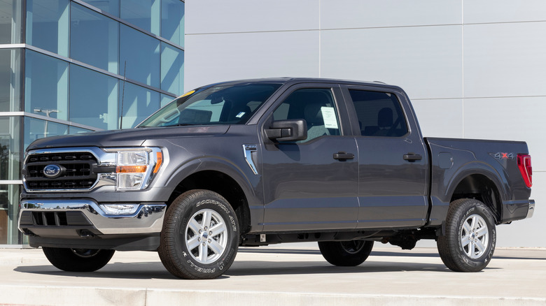 Ford F-150 parked dealership