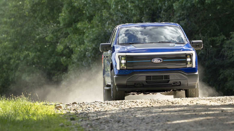 2026 Ford F-150 Lightning on dirt road