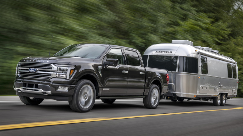 Ford F-150 towing Airstream camper