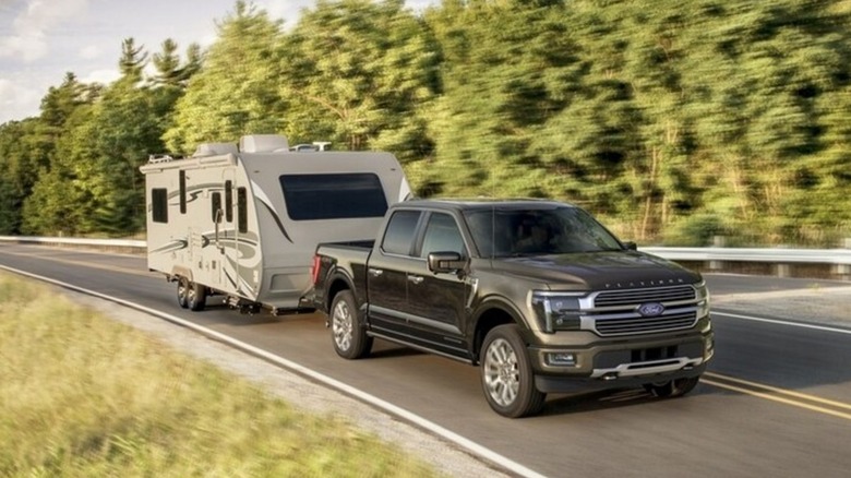Ford F-150 towing a trailer