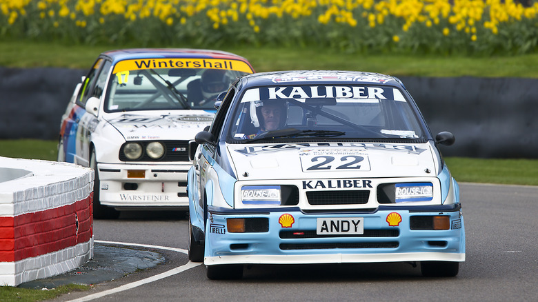 Ford Sierra RS500 in rally race