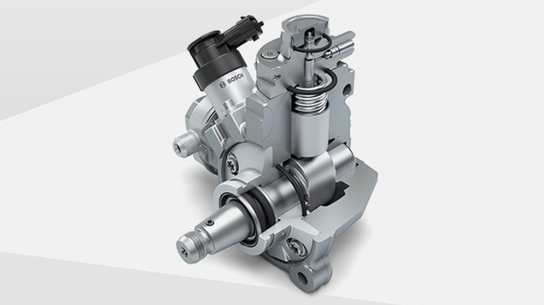 A cutaway view of a Bosch CP4 HPFP.