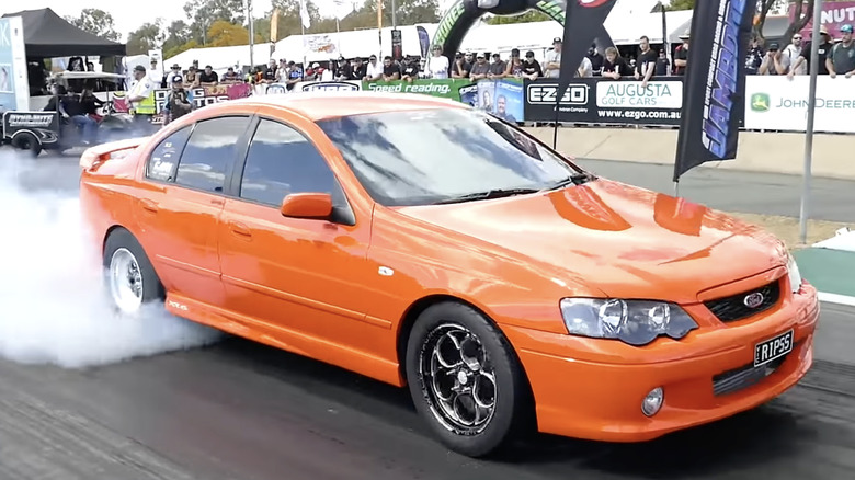 orange Ford Falcon car