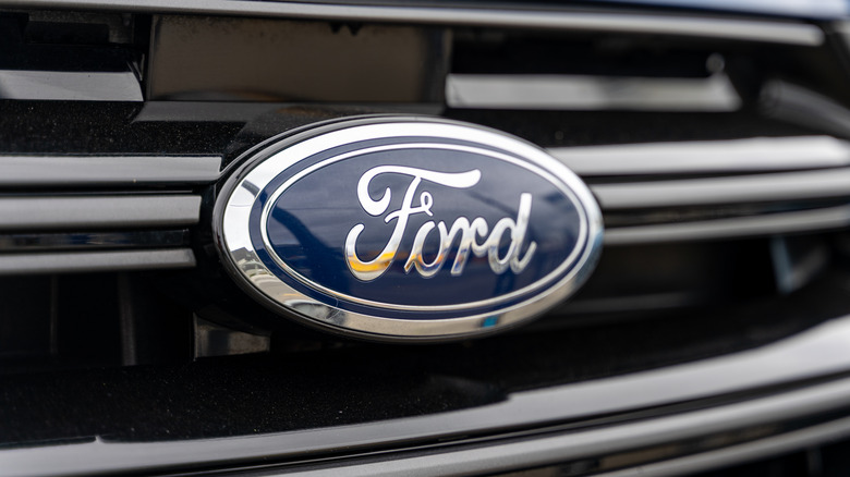 Ford emblem on the front grille