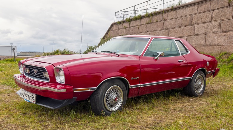 Ford Mustang II in a field