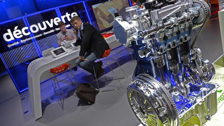 Ford EcoBoost 1.0L engine on display