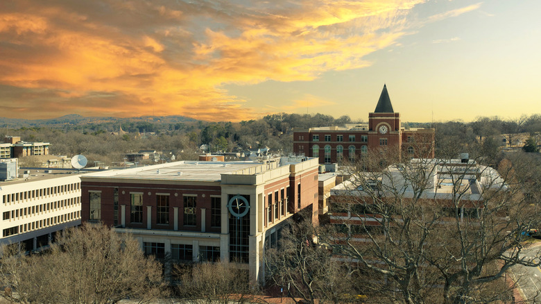 Cobb County court house against city skyline